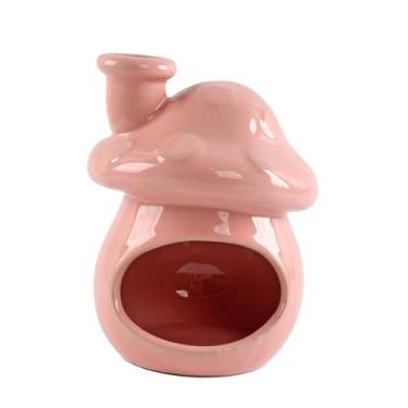 Imagem de Generic Queimador de incenso de cerâmica, porta-velas tipo tealight, peça central versátil para mesa, queimador de sálvia, ornamento aromático para quarto, Rosa