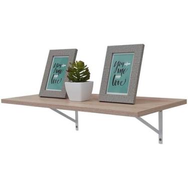 Imagem de Prateleira 70 x 30cm Carvalho Com Mão Francesa - Mercado das Prateleir