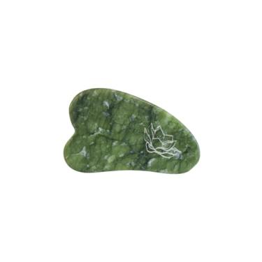 Imagem de Gua Sha de Quartzo Verde – Pedra Natural para Massagear Rosto e Corpo, Estimula Circulação e Reduz Inchaço