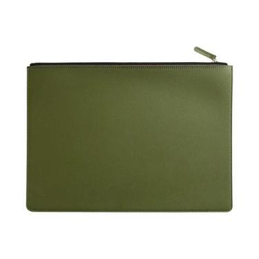 Imagem de Pasta Executiva De Couro A4 Com Zíper, Organizador De Documentos, Past