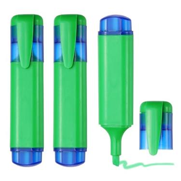 Imagem de PATIKIL Caneta marca-texto, pacote com 3 canetas marcadoras à base de água com ponta larga fofas pastel, materiais de estudo para uso diário, uso diário, verde claro