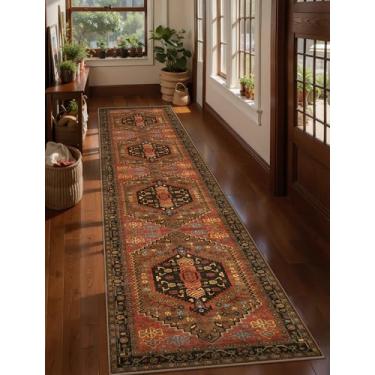 Imagem de Ciicool Tapete de corredor de 6 x 3 m, tapete longo para corredor, vintage, cozinha, tapete lavável fino para entrada, quarto, cabeceira, sala de estar, cozinha, lavanderia, banheiro, decoração