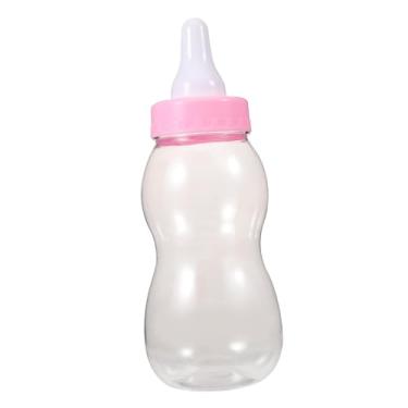 Imagem de Toddmomy Garrafa de leite cofrinho para crianças cofrinho de bebê cofrinho para bebês desktop bebê aniversário caixa de dinheiro rosa