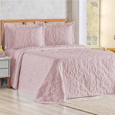 Imagem de Cobre Leito Queen Bouti Mavie Floral 180 Fios 3 Peças - Rose