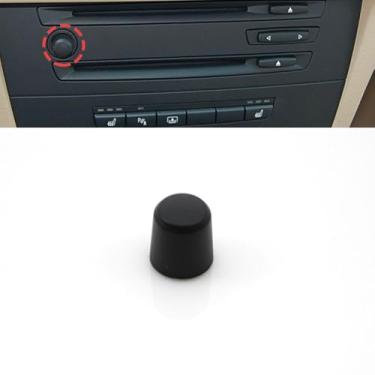 Imagem de Goodithy Painel frontal CD Player Rádio Volume de Áudio Interruptor Controle Rotativo Botão Tampa Substituição para BMW Série 1/3 E81 E82 E87 E88 E90 (Modelo E)