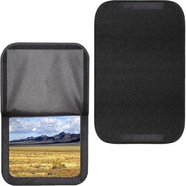 Imagem de Guarda-sol de privacidade para trailer, capa magnética para janela de trailer, preta, proteção anti-UV, controle de temperatura de -6,7-4,4 °C, design flip-up