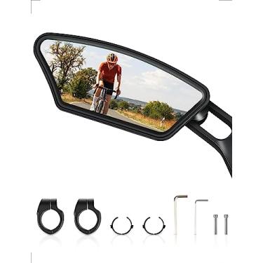 Imagem de MAGICYCLE 2024 Novos espelhos retráteis de 360 graus para bicicleta retrovisores do guidão esquerdo espelhos retrovisores de bicicleta de vidro HD ajustáveis rotativos seguros para guidão