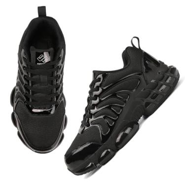 Imagem de NIFOFISE Tênis de bico de aço para homens e mulheres sapatos de trabalho leves sapatos de segurança composto biqueira indestrutível almofada de ar zapatos de seguridad para, Preto 01, 13 Women/12 Men