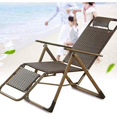 Imagem de Espreguiçadeira de jardim, espreguiçadeira dobrável, tapetes e quartos, móveis de jardim de verão, reclináveis com encostos de cabeça acolchoados ajustáveis, reclinável de gravidade zero ao ar livre
