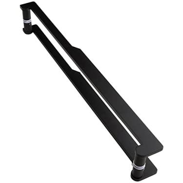 Imagem de STXYANGV Puxador de porta preto puxador de porta de celeiro, puxador de porta deslizante de dois lados resistente para escritório, casa, loja, cozinha, banheiro, alça de puxar interior e exterior