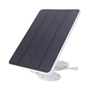 Imagem de Depisuta Painel Solar de 10 W para Câmera de Segurança, Carregador de Painel Solar à Prova D'água IP66 Com Cabo de 9,8 Pés e Suporte Ajustável de 360 ​​°, Silício Monocristalino de Alta (2 unidades)