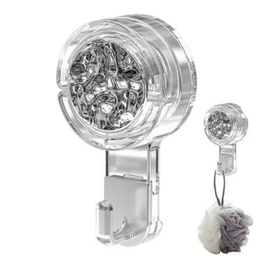 Imagem de Ganchos de ventosa para chuveiro | Suporte organizador de banheiro sem broca | Ganchos removíveis para economia de espaço, organização de armazenamento para utensílio de toalha de roupas