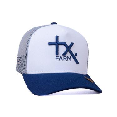 Imagem de BONE TEXAS FARM - TF1016 - BRANCO/ AZUL MARINHO Único-Unissex