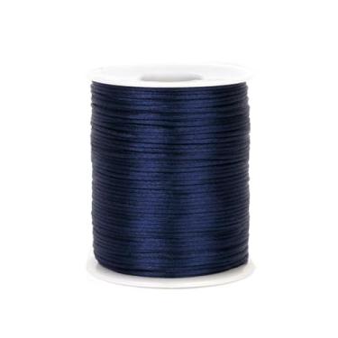 Imagem de Xzhcy Cordão de cetim de nylon de 1 mm, 100 metros, fio trançado de seda, cordão de contas para artesanato faça você mesmo, pulseiras da amizade, pingente chinês Lucky Knotting Macramê Colares para