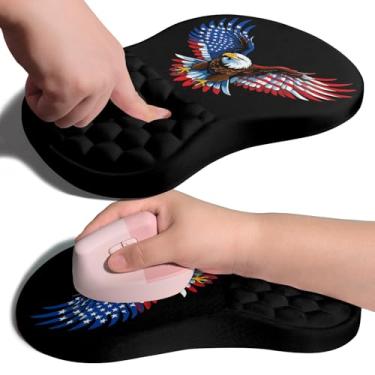 Imagem de Armanza Mouse pad ergonômico com suporte de pulso para articulações com almofada de espuma de memória, colisão de massagem, alívio da dor no túnel do carpo, design de inclinação para descanso de pulso