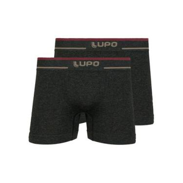 Imagem de Kit com 2 Cuecas Boxer Lupo 733-004, Preto, P