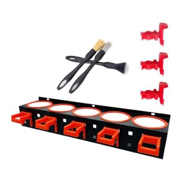 Imagem de MotiveTech Organizador de regador de parede para acessórios de beleza automotiva, ideal para lojas de cosméticos e estética automotiva.