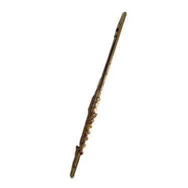 Imagem de Flauta para iniciantes de 16 furos com chave E instrumento de sopro banhado a ouro branco cobre com caixa flauta alto