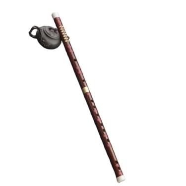 Imagem de Flauta de bambu vintage amarga multi afinada, plugue único, latão, adulto, amador, iniciante, flauta (G)