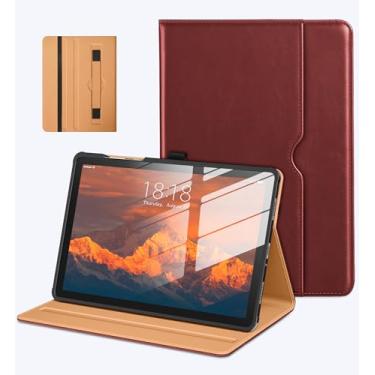 Imagem de DTTO Capa para Samsung Galaxy Tab A11+/A11 Plus/A9+ Plus de 11 polegadas (2023/2025), capa fólio de couro premium com alça de mão para visualização em vários ângulos e despertar/hibernar