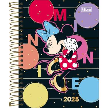 Imagem de Agenda Espiral Diária 11,7 x 16,4 cm Minnie 2025 Tilibra 4664