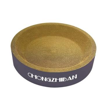 Imagem de Ioensy Arranhador para gatos, placa de arranhar, de papelão ondulado, antiderrapante, respirável, suprimentos para animais de estimação, cama para, Azul-marinho