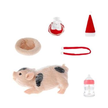 Imagem de Conjunto De Brinquedos De Mini Porquinhos De Silicone Realistas E Maci