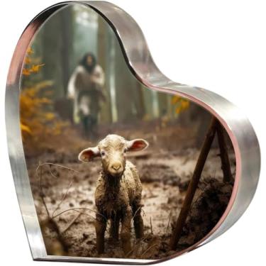 Imagem de Hefonti Presentes de agradecimento para mulheres, Jesus e cordeiro, religioso, batismo, fé, presente para mãe, pai, irmã, avó, professora, aniversário, Natal, Ação de Graças, Jesus, decoração de