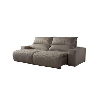 Imagem de Sofá Viena Retrátil e Reclinável 230m Movenzo Estofados, Bege, 230m, J