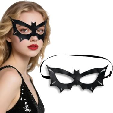 Imagem de Máscara Batman para Adultos, Couro PU Máscara Batman para Mulheres e Homens, Batgirl Batwoman Batman Máscara de Olho, Fantasia de Halloween Acessórios Cosplay