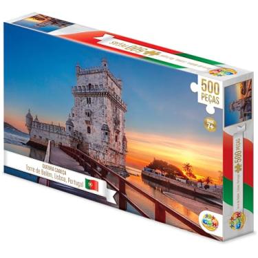 Imagem de Quebra Cabeça 500 Peças Torre de Belém, Lisboa, Portugal, GGB Plast, Multicor
