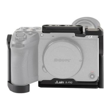 Imagem de Foto4easy Gaiola de câmera de liga de alumínio para Sony FX2, placa de liberação rápida para Arca-Swiss, furos de parafuso de 0,6 mm e 9,5 mm e suporte de sapata fria para acessórios