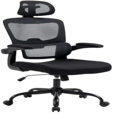 Imagem de Cadeira, escritorio, gamer, giratoria, apoio, lombar, confortavel, preta, premium