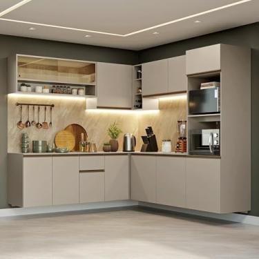 Imagem de Armário de Cozinha Completa de Canto 445cm Suspensa Nice Madesa 04