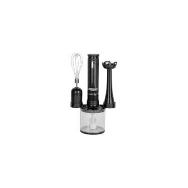 Imagem de Kit Mixer, Processador e Batedor de Alimentos 3 em 1, 200W, 220V, Aço Inox, Preto e Branco, com Copo 700ml