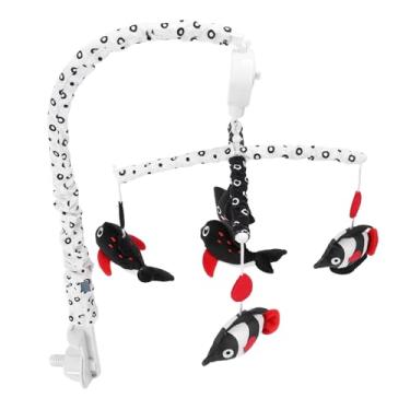 Imagem de Generic Música Crib Mobile, Coordenação de Olho de Mão Rotativa, Impedindo o Brinquedo Móvel do Berço de Pelúcia Macia e Macia Preta Vermelha para Infantil (Oceano)