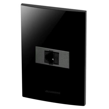 Imagem de Conjunto 1 Tomada Telefone Rj11 - Inova Black / Grafite