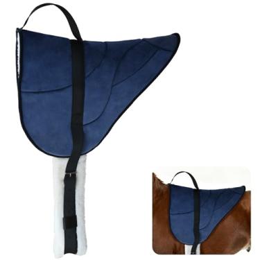 Imagem de LWITDOG Almofada Bareback da marca para cavalos, almofada de sela de cavalo com circunferência ajustável, almofada de sela com absorção de choque, almofada de equitação para cavaleiros (Marinho)