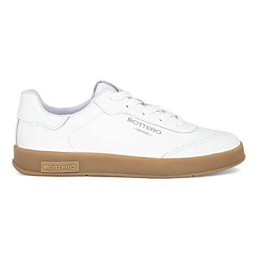 Imagem de Tenis Bottero Smash Couro Napa Casual Feminino Conforto, Branco, 36