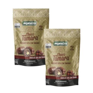 Imagem de 2 UND BOMBOM VEGANO DE CHOCOLATE 70% ADOÇADO COM TÂMARA CHOCOTÂMARA VEGANUTRIS 100G