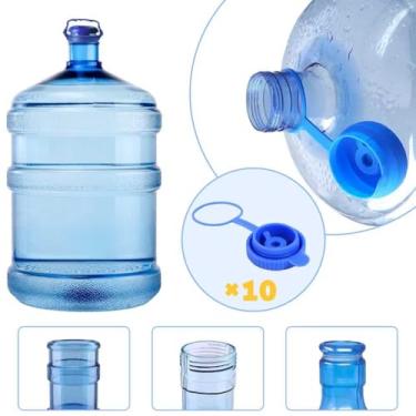 Imagem de 6 peças de tampa de jarro de água, tampa de balde de silicone, tampa de balde selada reutilizável de 5 galões, tampa de substituição de silicone à prova de vazamento, capa de balde de água (6)