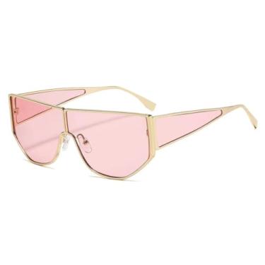 Imagem de Óculos de Sol Femininos Retrô com Armação Grossa e Degradê, Estilo Street Photography, Tendência Fashion, Proteção UV400 (rosa)