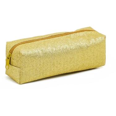 Imagem de Estojo Escolar KIT Glitter – Big, Retangular, Compartimento Unico, Cores Sortidas e Zíper Simples - Ideal para Canetas, Lapis e Material Escolar.