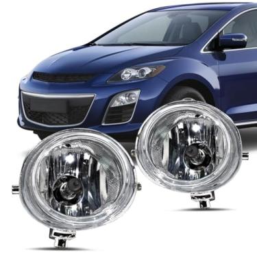 Imagem de CHELANGHU Conjunto de farol de neblina de para-choque dianteiro de halogênio adequado para Mazda 5 6 CX-5 CX-7 2006 2007 2008 2009 2010 2011 2012 | Substitua para MA2593108 MA2592108 | Lado esquerdo
