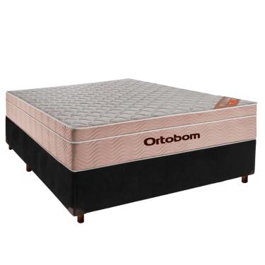 Imagem de Cama Box + Colchão Casal Molas Ensacadas Airtech Ortobom