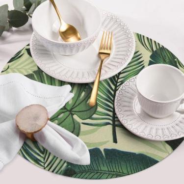 Imagem de 4 Jogo Americano Redondo PVC Mesa Posta Costela Adão - Idealiza