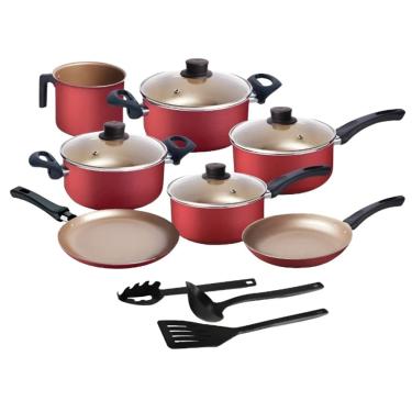 Imagem de Jogo 10 PC panelas MTA Multi Antiaderente Red Luxx