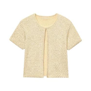 Imagem de Conjunto Elegante De Jaqueta De Lantejoulas E Top Com Suspensório MYST