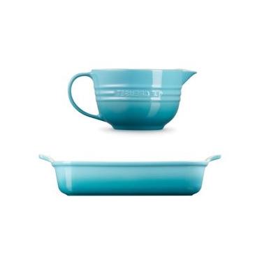 Imagem de KIT LE CREUSET BOWL DE PREPARO 2L E TRAVESSA RETANGULAR HERITAGE 32CM