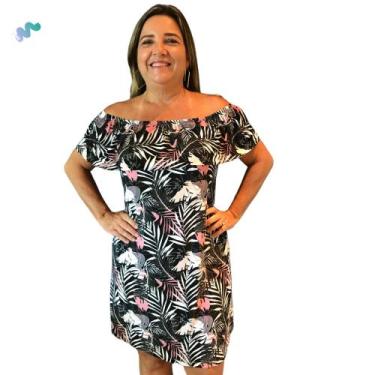 Imagem de Vestido Ciganinha Feminino Estampado confortável Tamanho Único - Via F